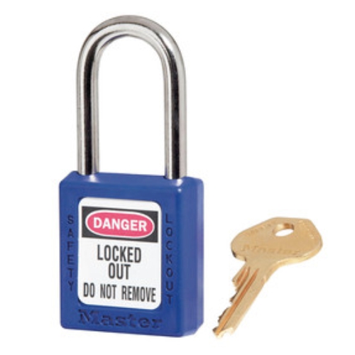 MASTERLOCK  410BLU BLUE ZENEX THERMOPLASTIC SAFETY PADLOCK 