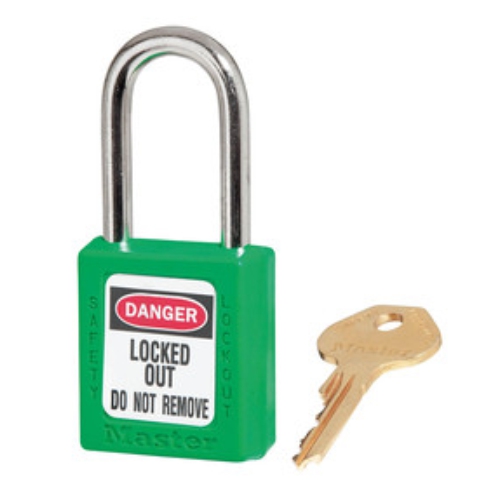 MASTERLOCK  410GRN GREEN ZENEX THERMOPLASTIC SAFETY PADLOCK 