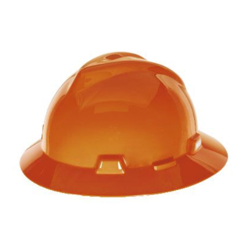 MSA 454734-HELM MSA FULLBRIM ORANGE COLOUR C/W STAZ-ON