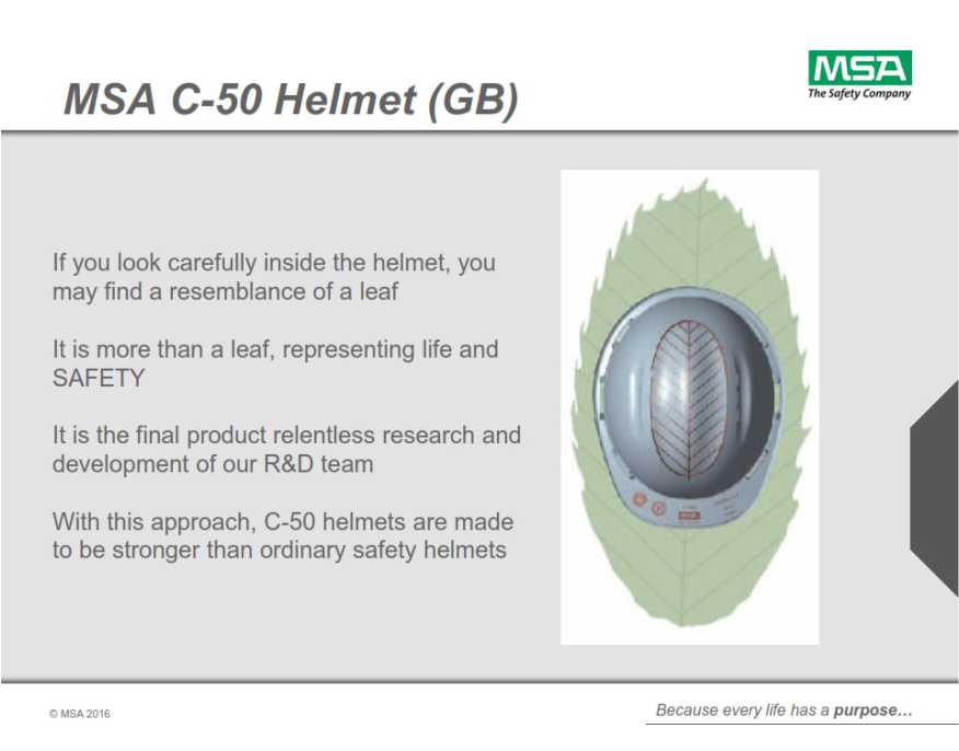 MSA C-50 PE (YELLOW) WITH STAZ-ON + D CHINSTRAP