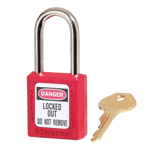 MASTERLOCK  410RED RED ZENEX THERMOPLASTIC SAFETY PADLOCK 